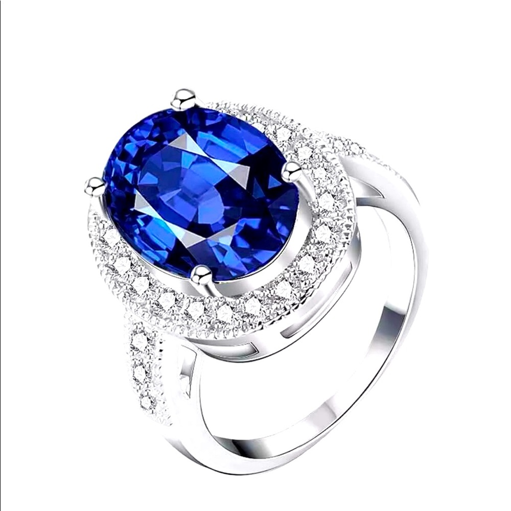 ** NEW 925 Blue Sapphire Ring FREE SHIPPING